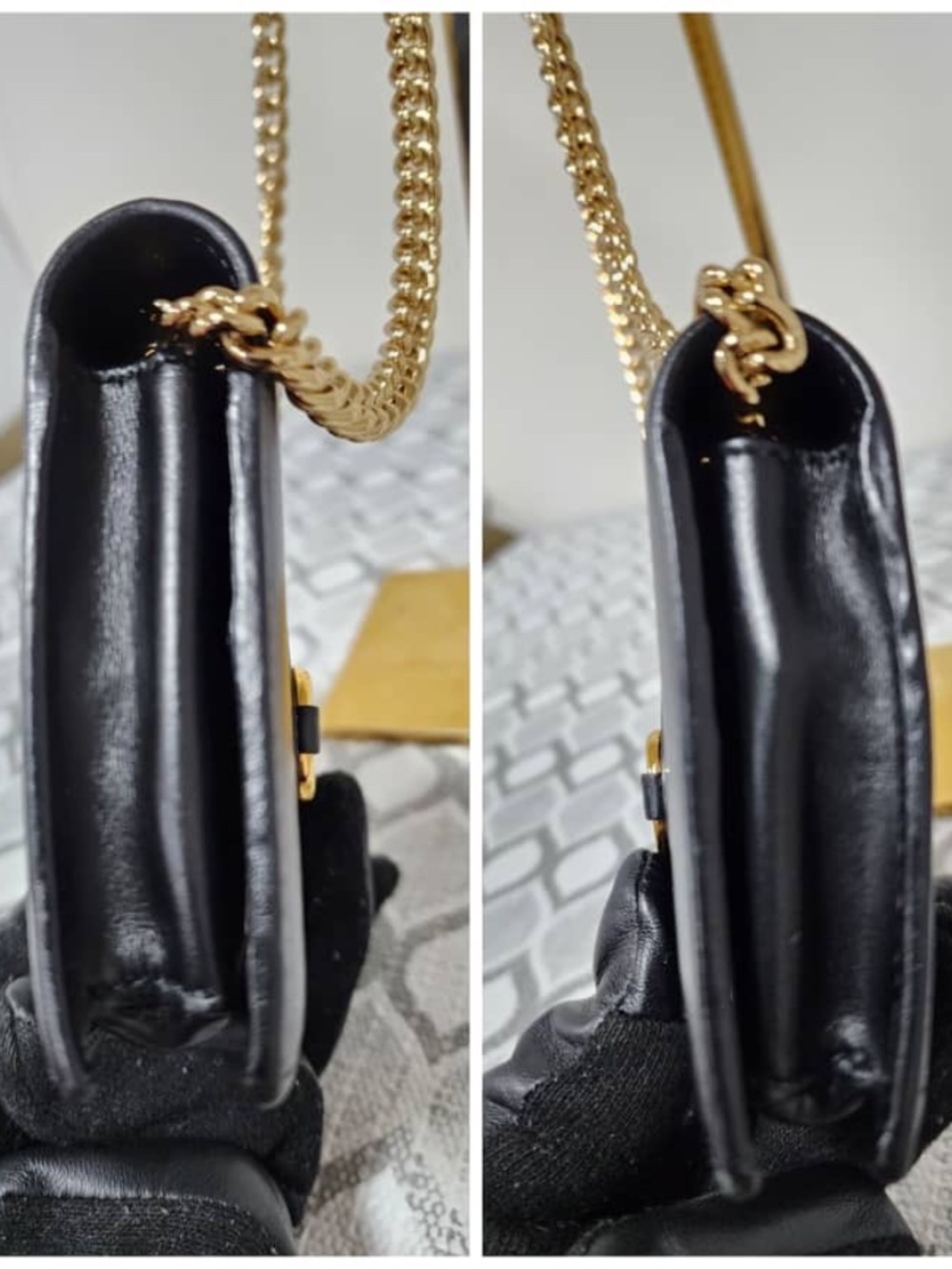 Authentic Gucci 1955 Horsebit Horsebit 19 Shoulder/Crossbody Bag Black - Picture 10 of 12